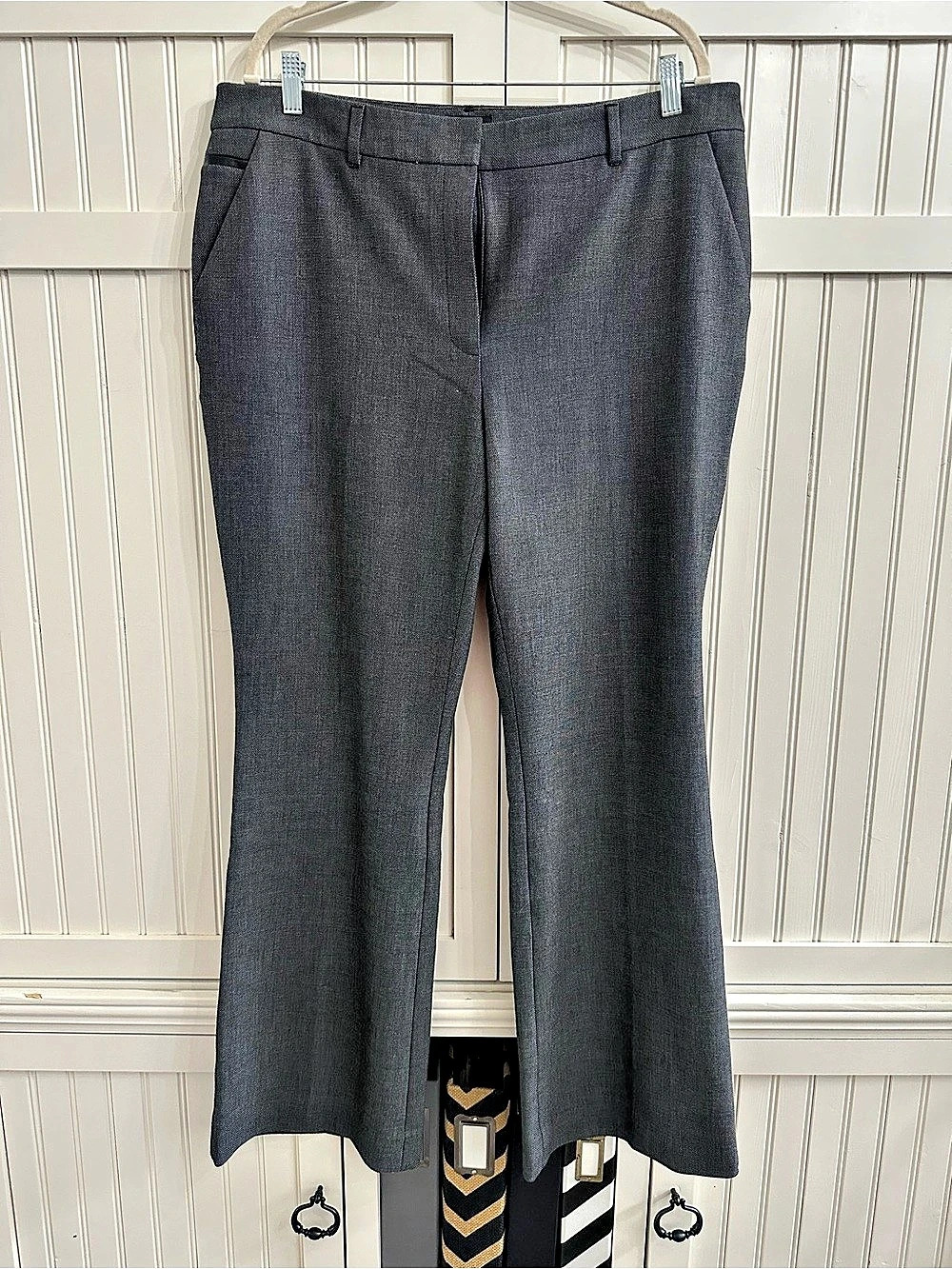 White House Black Market The Boot Dress Pants in Gray Size 16